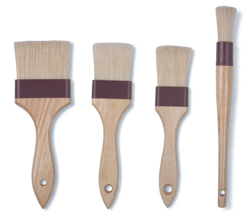 Vollrath 463 Boar Bristle Pastry Brush with Wooden Handle- 3"W - Image 2