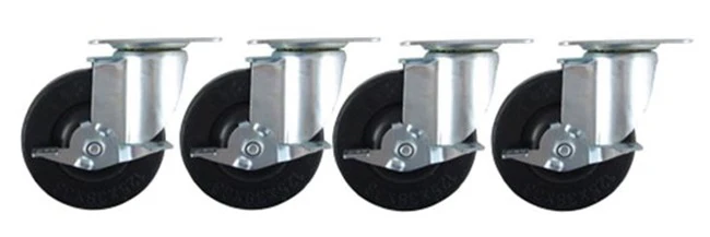 Adcraft GF-40 5" Swivel Plate Casters for Fryers – 4/Set with Brakes