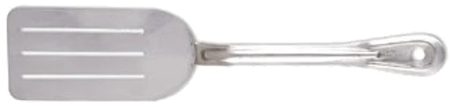 Browne 573716 Stainless Steel Slotted Turner with 5-7/8"L x 3"W Blade & Grooved Handle 14" OAL