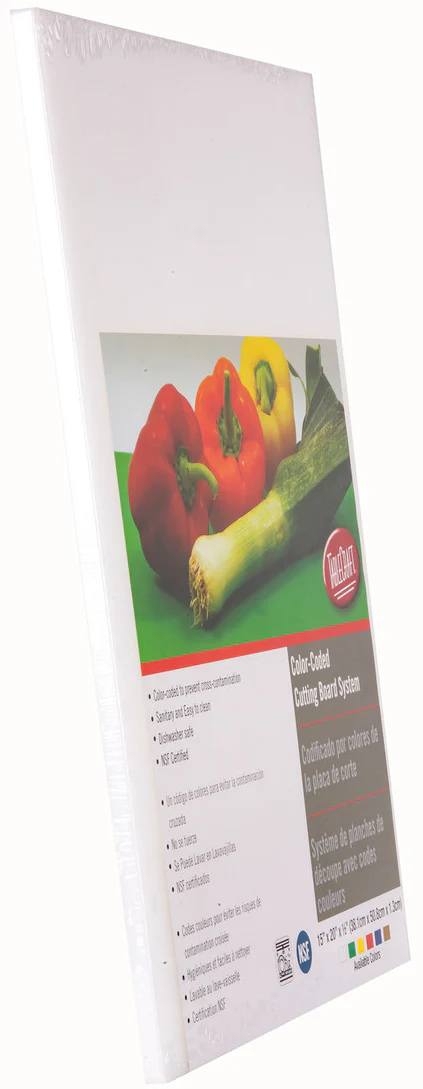 TableCraft CB1520WA Color-Coded Cutting Board 15" x 20" x 1/2" - White - Image 3