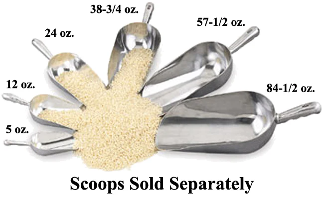 Browne 575404 Aluminum Round Bottom Scoop 57-1/2 oz. - Image 2