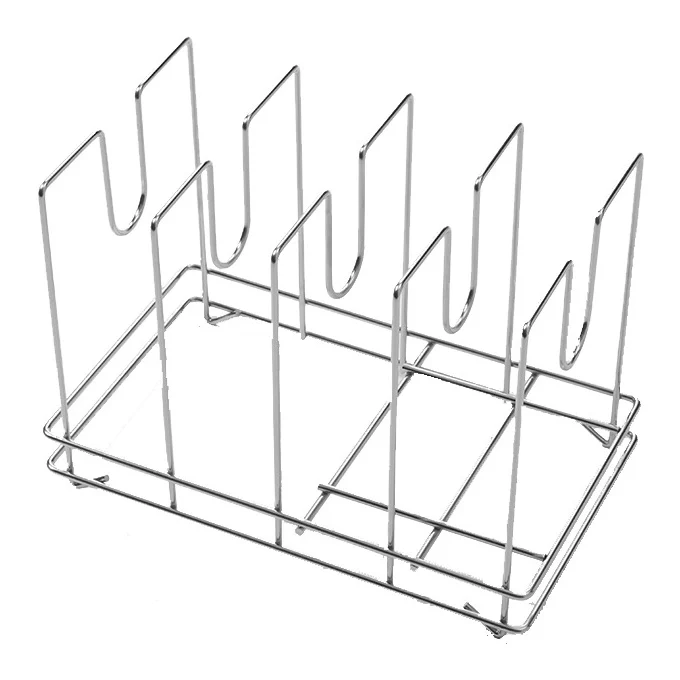 American Metalcraft 18040 Chrome-Plated Steel 4-Slot Pizza Screen Rack 14" x 9" x 10-1/2" - Holds up to 96 Screens - 2/Case