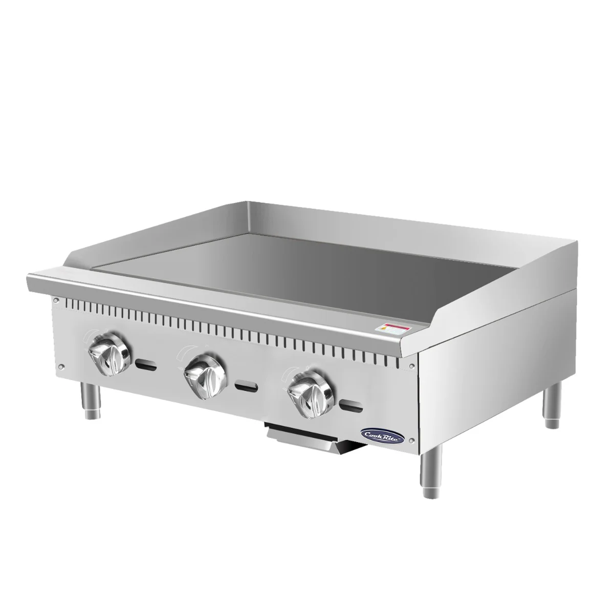 Atosa ATMG-36 CookRite Countertop Heavy-Duty Gas Griddle w/ 3 Burners, Steel Plate & Manual Control - 90,000 BTU - Image 2