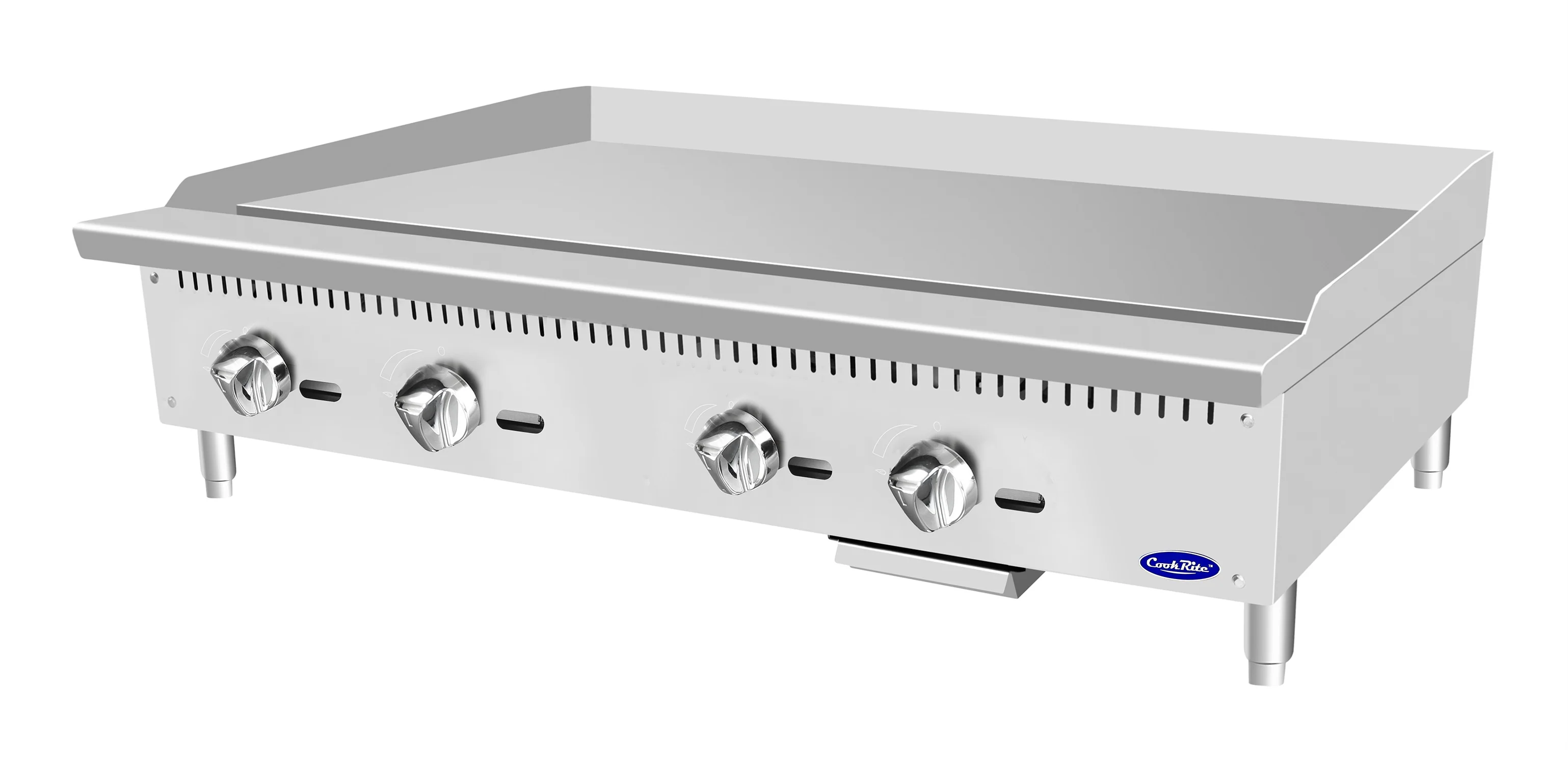 Atosa ATMG-48 CookRite Countertop Heavy-Duty Gas Griddle with 4 Burners, Steel Plate & Manual Control 48" - 120,000 BTU - Image 2