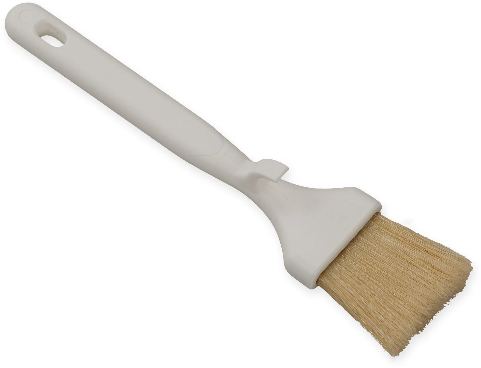 Carlisle 4037800 Sparta Meteor Flat Pastry / Basting Brush with 2"W Boar Bristles & Plastic Handle with Hook - White - Image 3