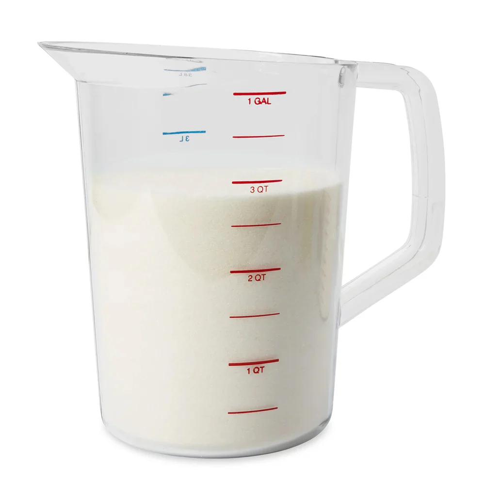 Rubbermaid FG321800CLR Bouncer Polycarbonate Plastic Measuring Cup - 4 Qt. - Clear - Image 4
