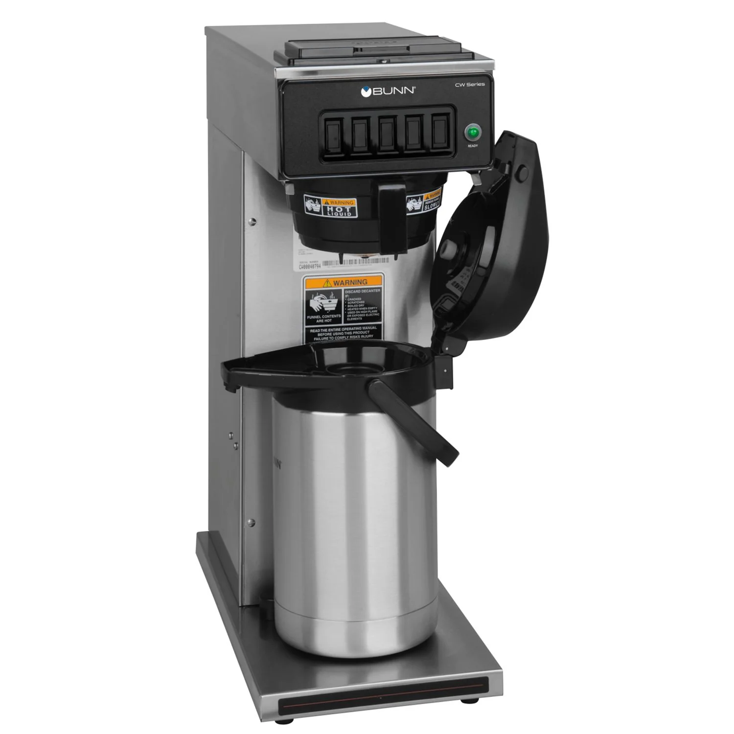 Bunn 23001.0000 CW15-APS Pourover Airpot Coffee Brewer with Black Plastic Funnel - 3-4/5 gal/hr - 120v - Image 2