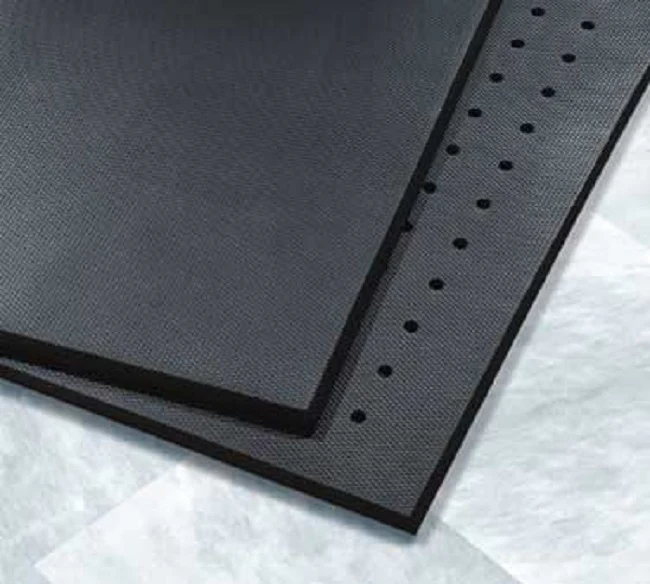 Cactus Mat 2200-35H VIP Black Cloud Anti-Fatigue Floor Mat with Drain Holes 3' x 5' x 3/4" - Black