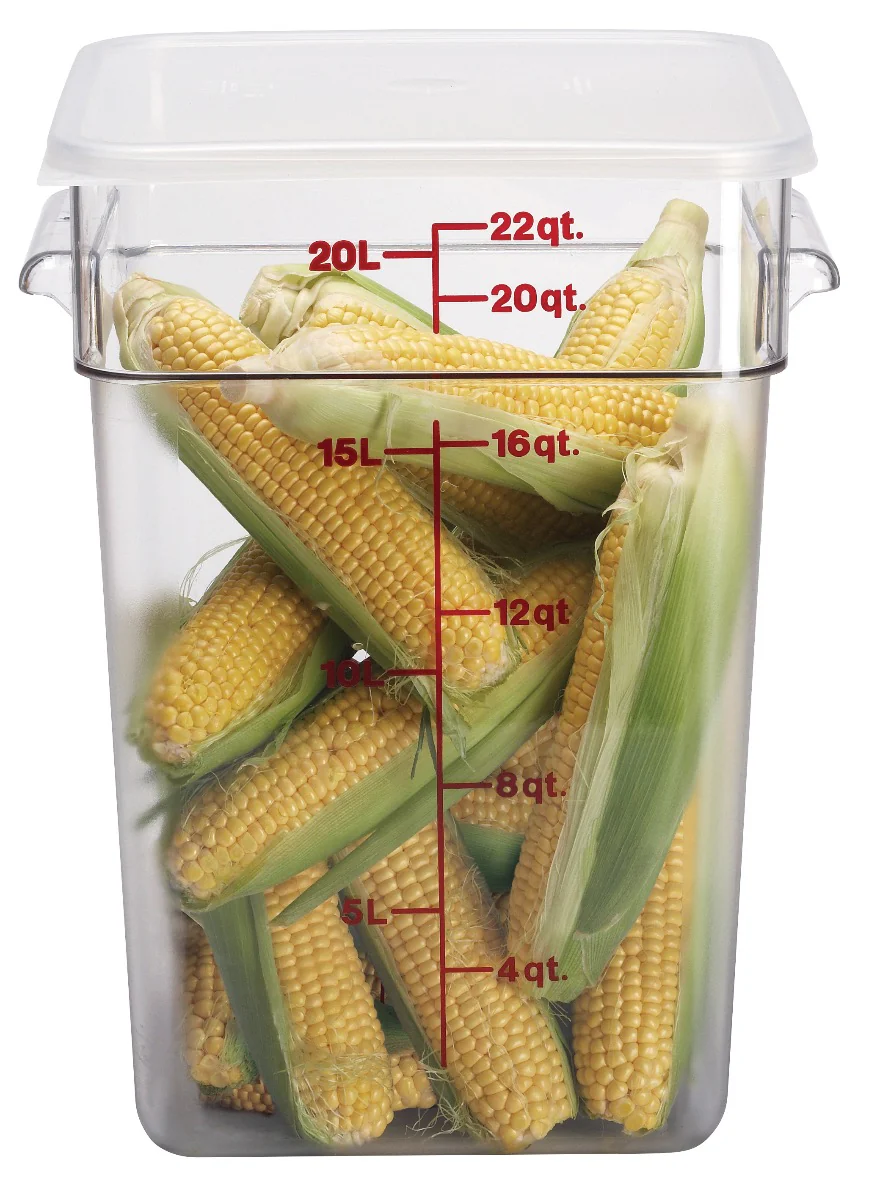 Cambro 22SFSCW135 CamSquare Food Container w/ Graduations 22 qt Clear - Image 2