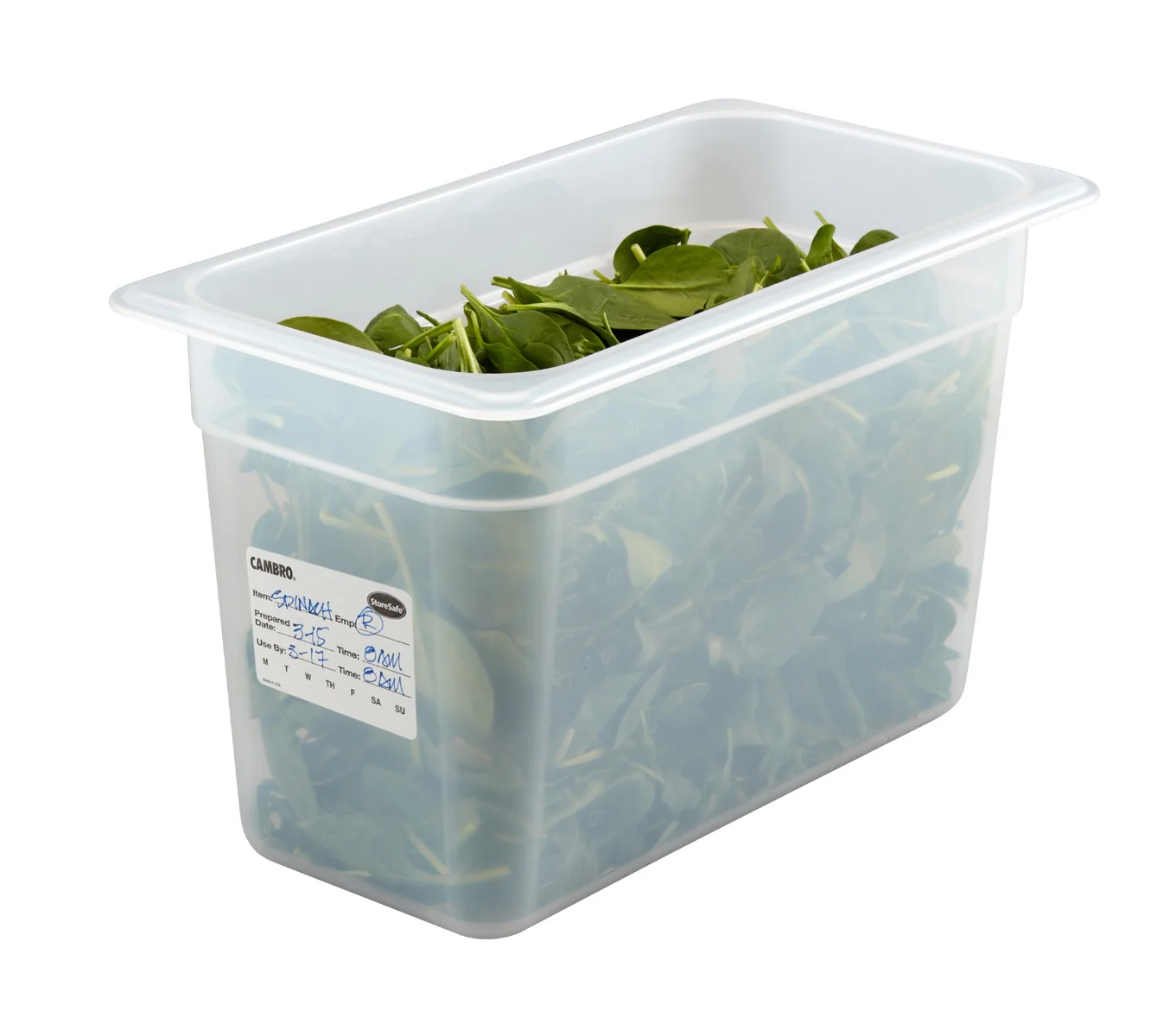 Cambro 23SLB250 StoreSafe Dissolvable Food Rotation Label 2" x 3" - White - 250/Roll - 24 Rolls/Case - Image 15