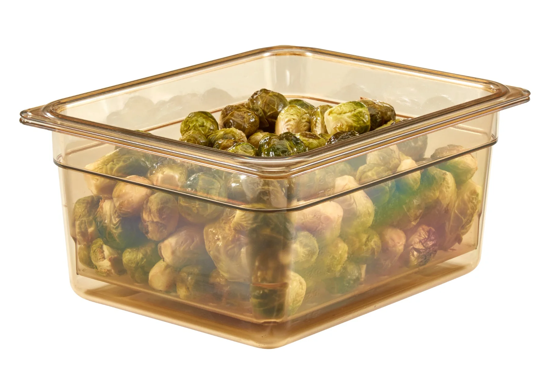 Cambro 26HP150 H-Pan High Heat Plastic Food Pan 6" Deep - 1/2 Size - Amber - Image 5