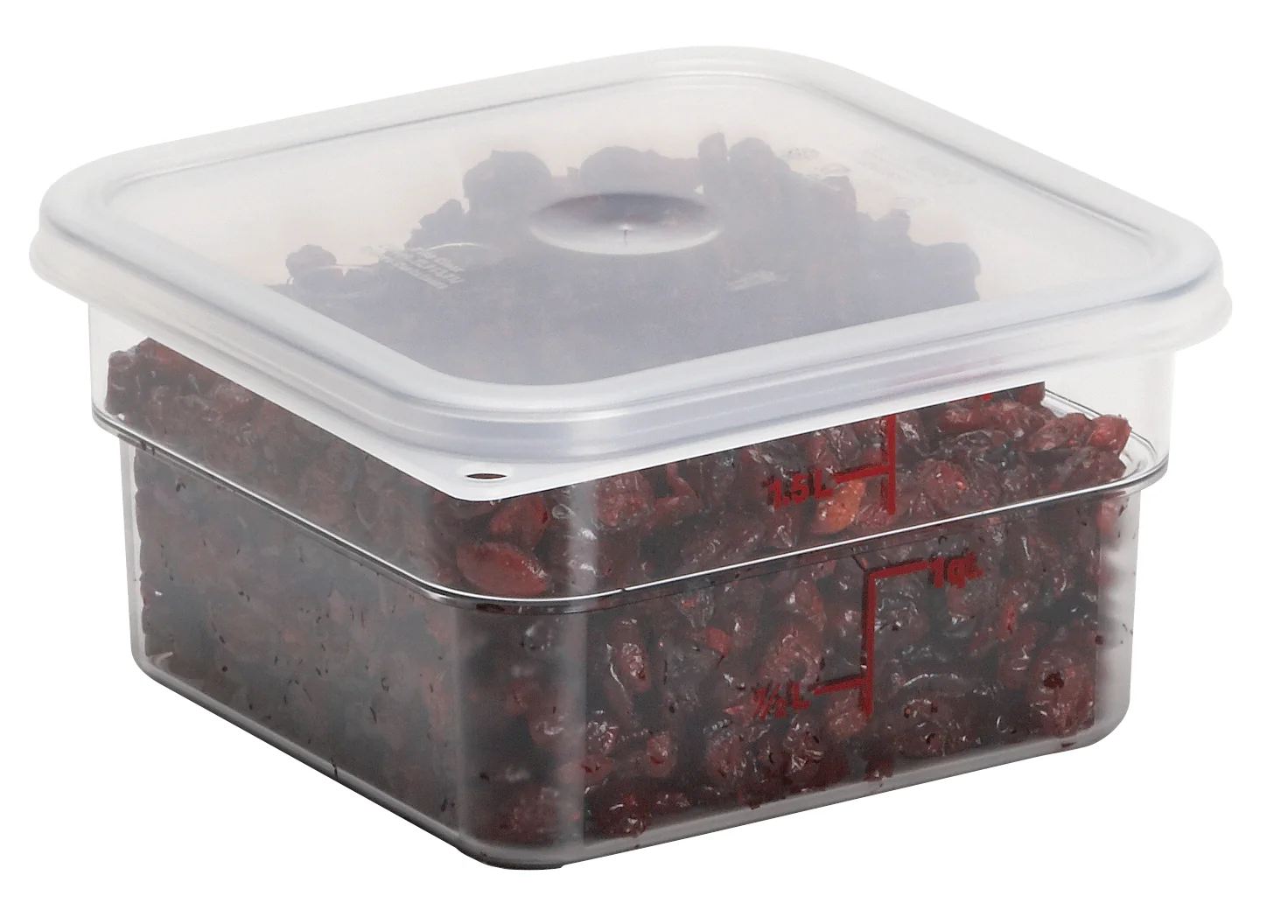 Cambro 2SFSCW135 CamSquare Food Container w/ Graduations 2 qt. - Clear - Image 2