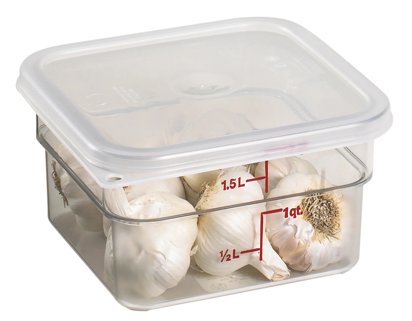 Cambro 2SFSCW135 CamSquare Food Container w/ Graduations 2 qt. - Clear - Image 3