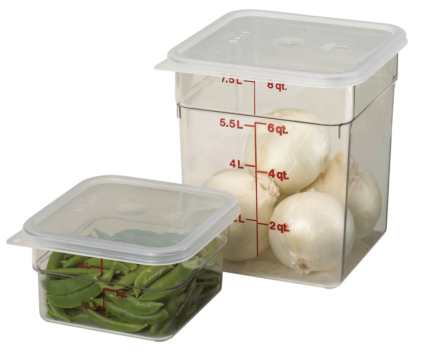 Cambro 2SFSCW135 CamSquare Food Container w/ Graduations 2 qt. - Clear - Image 4