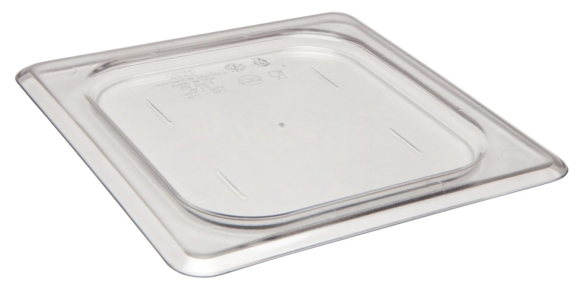 Cambro 60CWC135 Camwear Polycarbonate Food Pan Cover - 1/6 Size - Clear
