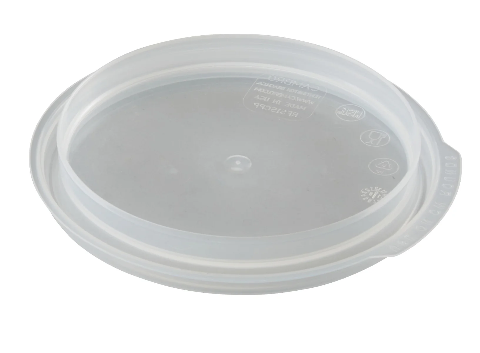 Cambro RFS1SCPP190 Camwear Round Food Storage Container Seal Cover - fits 1 qt. - Translucent - Image 4
