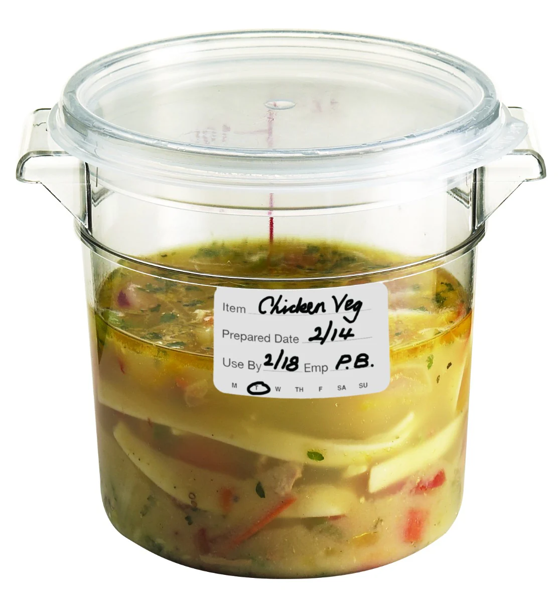 Cambro RFS1SCPP190 Camwear Round Food Storage Container Seal Cover - fits 1 qt. - Translucent - Image 5