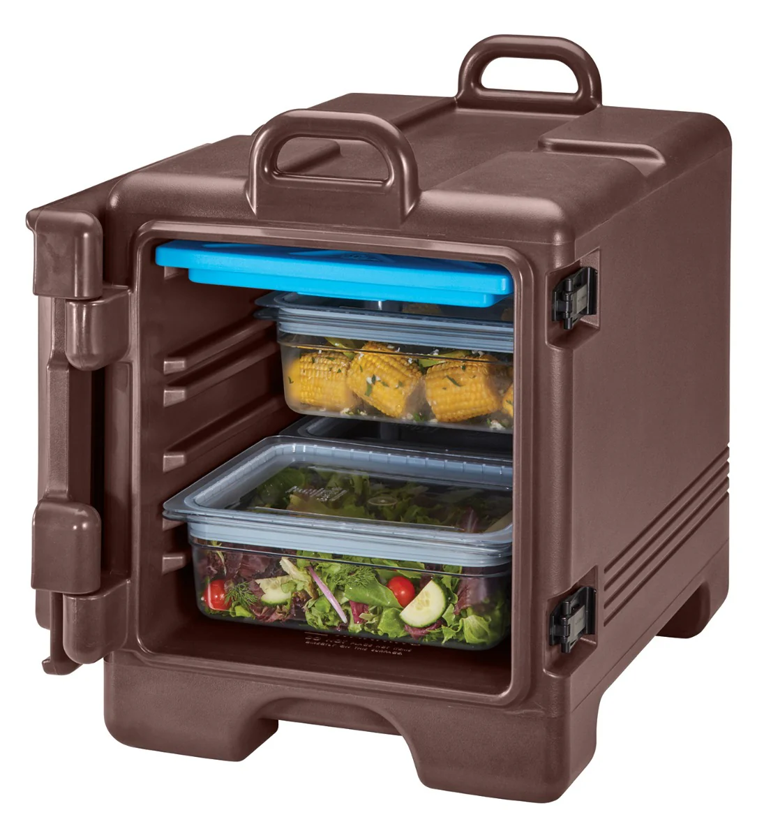 Cambro UPC300131 Ultra Pan Carrier Front Loading Insulated Food Pan Carrier 17" 36 qt. - Dark Brown - (4) Full Size 2-1/2" Deep Pan Capacity - Image 3