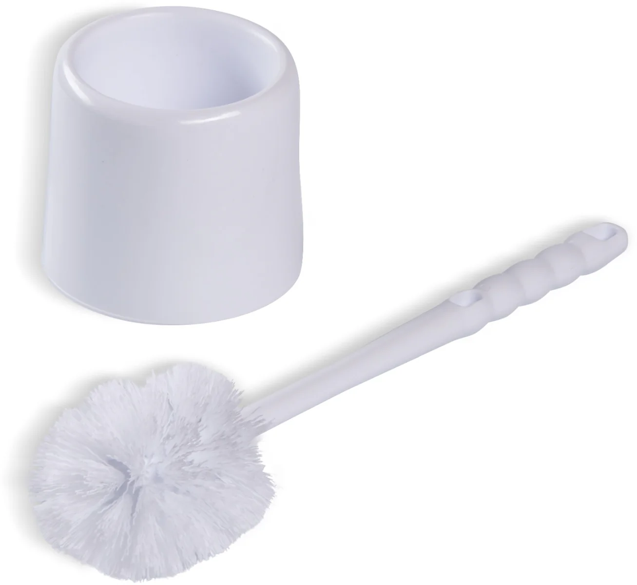Carlisle 36719700 Flo-Pac Bowl Brush with Caddy - Poly White 3" x 14-1/2 - Image 6