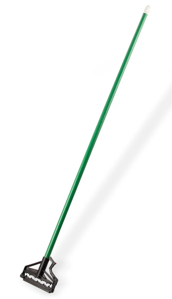 Carlisle 4166409 Sparta Spectrum Quik-Release  Fiberglass Mop Handle with Flexible Plastic Head 60"L - Green - Image 2