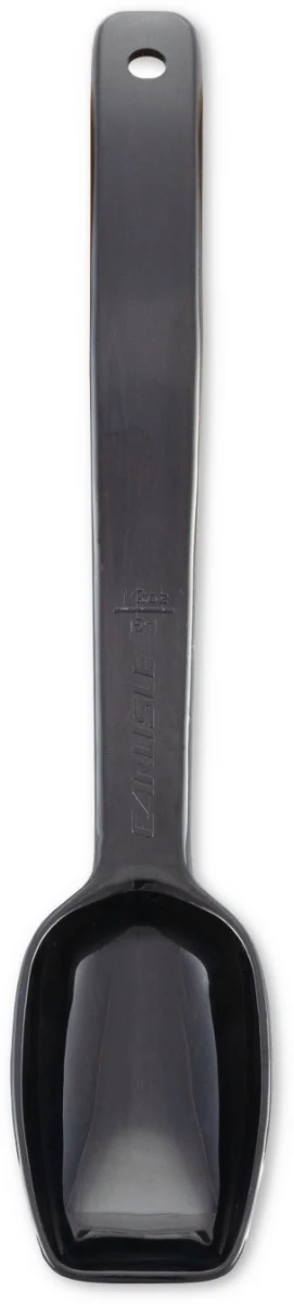 Carlisle 446003 One-Piece Plastic Solid Salad/Buffet Serving Spoon with Notched handle 9" - 1/2 oz. - Black - Image 12