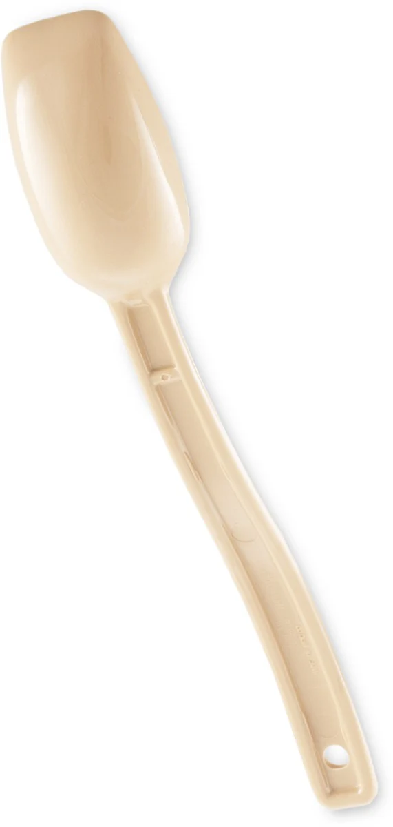 Carlisle 446006 One-Piece Plastic Solid Salad/Buffet Serving Spoon with Notched handle 9" - 1/2 oz. - Beige - Image 15