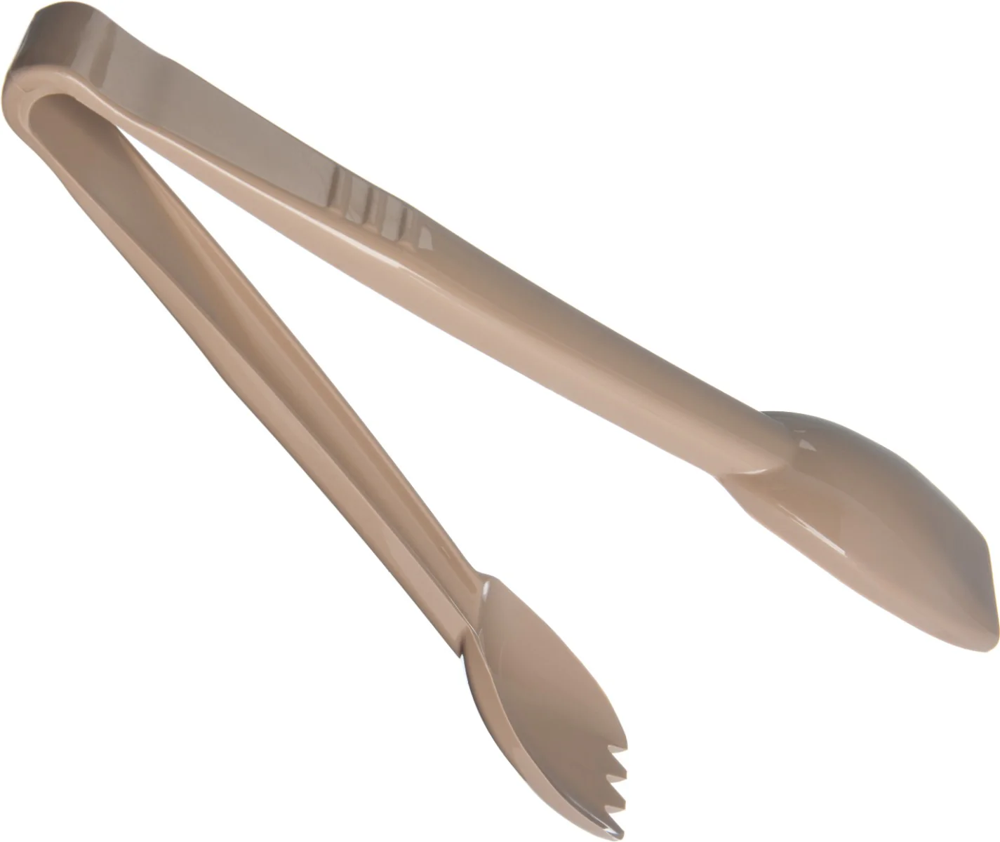 Carlisle 460906 Carly 1-Piece Plastic Salad Tongs 9" - Beige