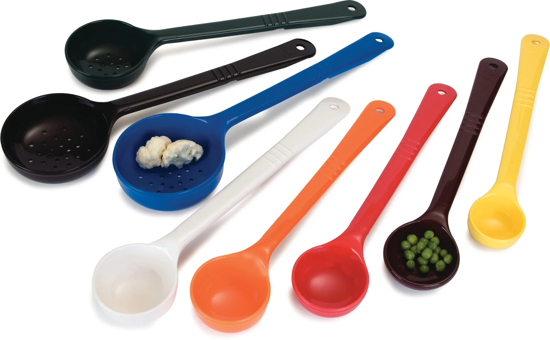 Carlisle 492908 Perforated Portion Spoon 4 oz. Plastic Green Handle , 12ea/cs - Image 3
