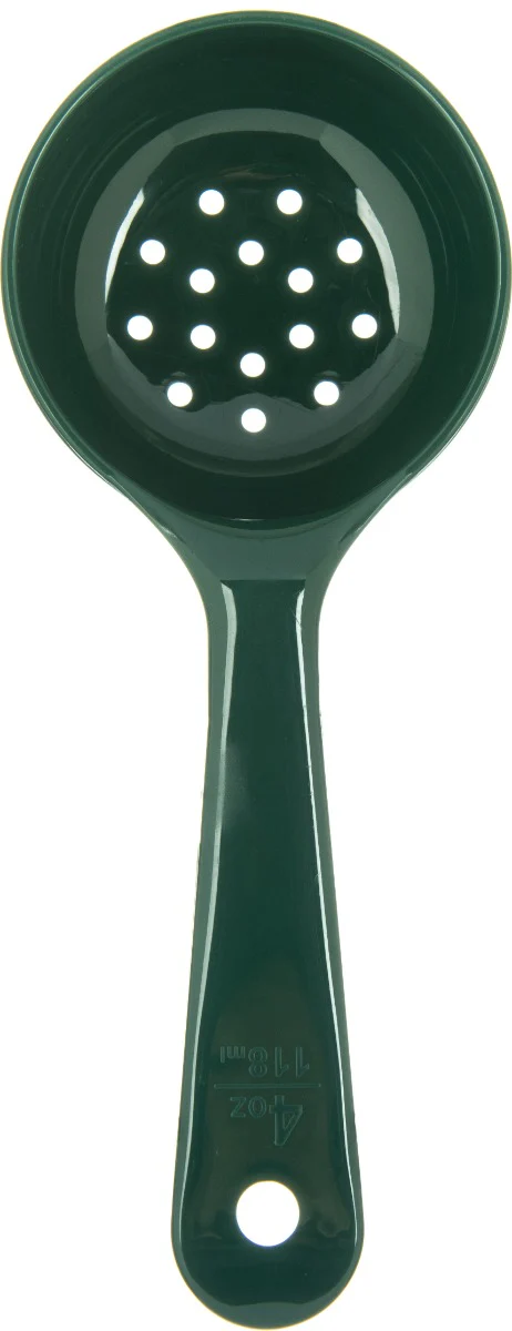 Carlisle 492908 Perforated Portion Spoon 4 oz. Plastic Green Handle , 12ea/cs - Image 5