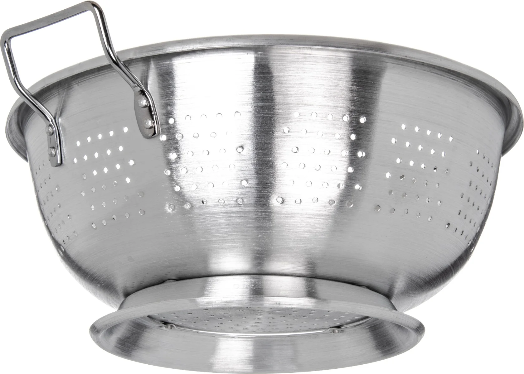 Carlisle 60280 Signature Select Dura-Ware Standard-Weight Aluminum Colander with Loop Handles and Footed Base 16 qt. - Image 5