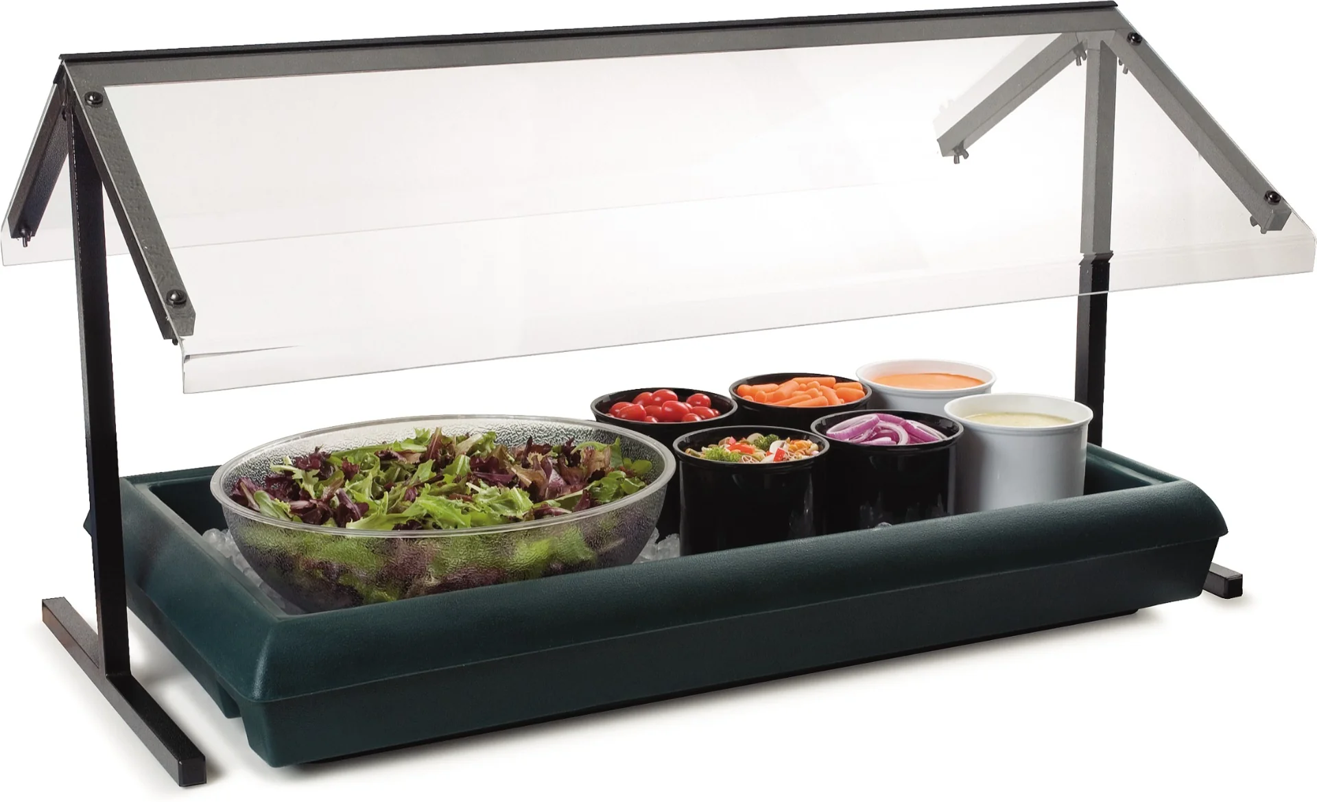 Carlisle 767003 FiveStar Buffet Bar Tabletop Cold Food/Salad Bar 4' - Black - Image 5