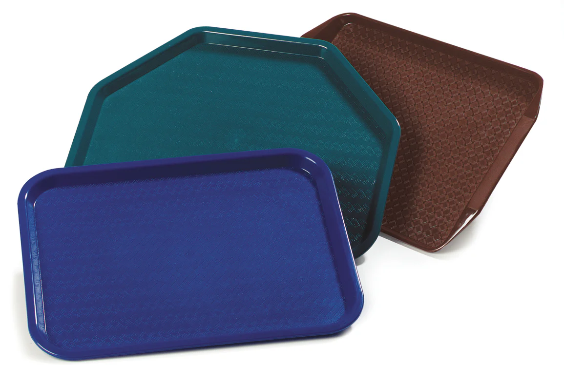 Carlisle CT101405 Cafeteria Tray 11X14 Red Polypropylene, 24ea/cs - Image 2