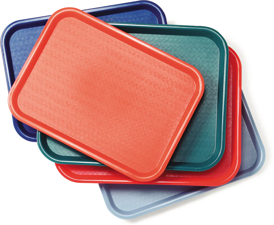 Carlisle CT101405 Cafeteria Tray 11X14 Red Polypropylene, 24ea/cs - Image 3
