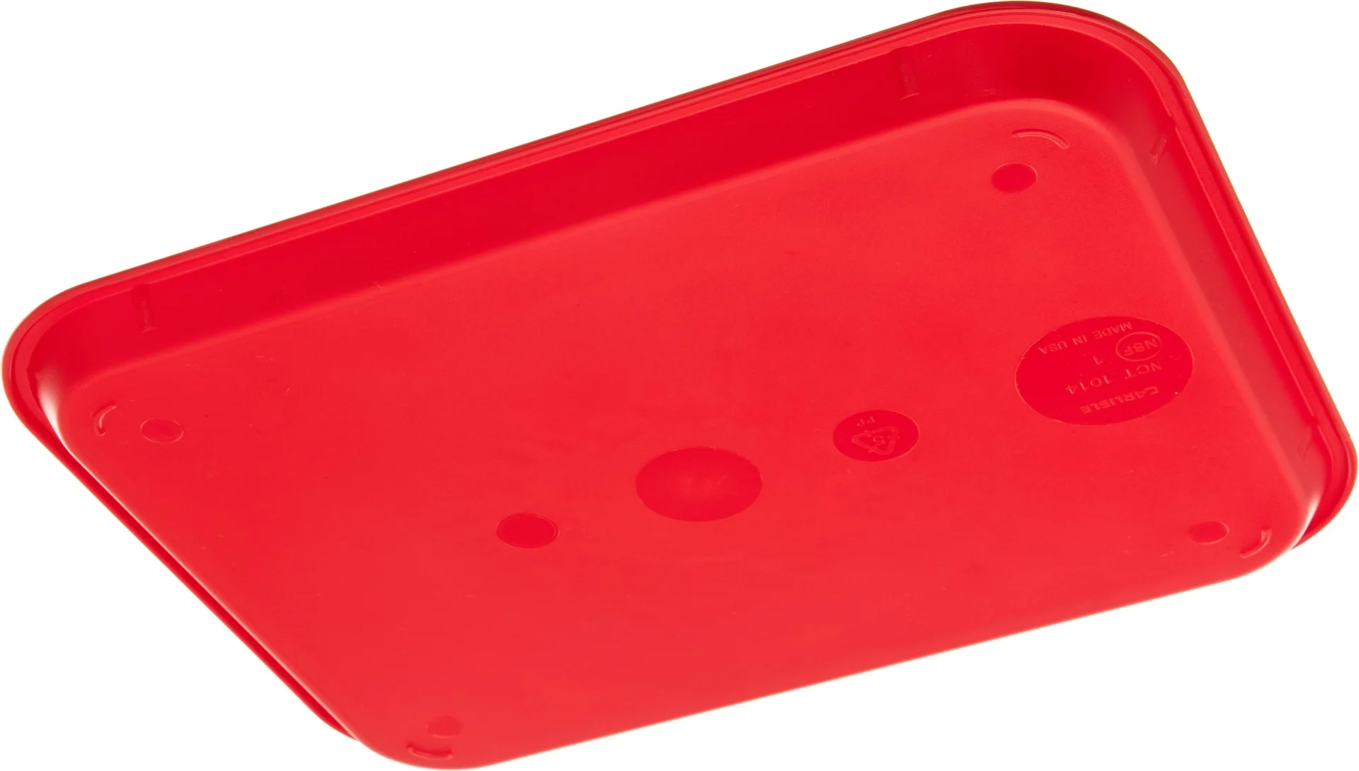 Carlisle CT101405 Cafeteria Tray 11X14 Red Polypropylene, 24ea/cs - Image 4