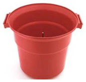 Chef Master 90005 Premium Plastic Manual Salad Dryer / Spinner with Brake 5 gal. - Red - Image 8
