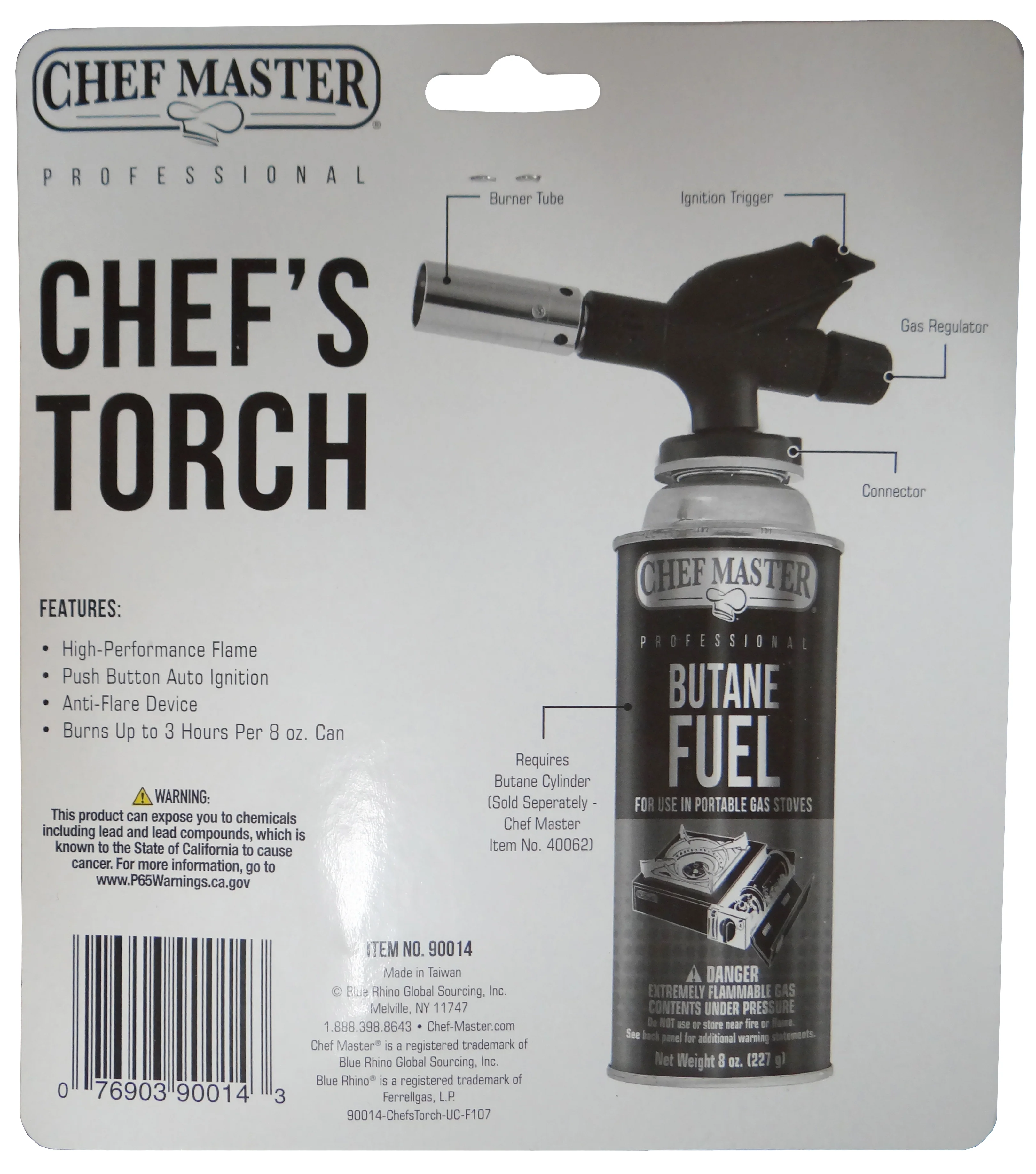 Chef Master 90014 Professional Chef's Torch - Use with 8 oz. Butane Fuel Can - Image 7