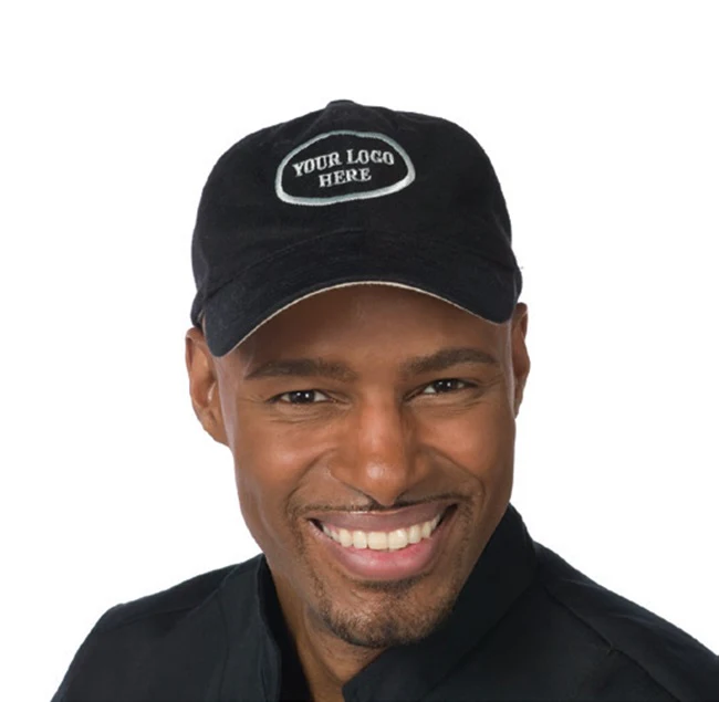 Chef Revival H067BK Adjustable Customizable Embroidered 6-Panel Chef Baseball Cap - Black - Image 3