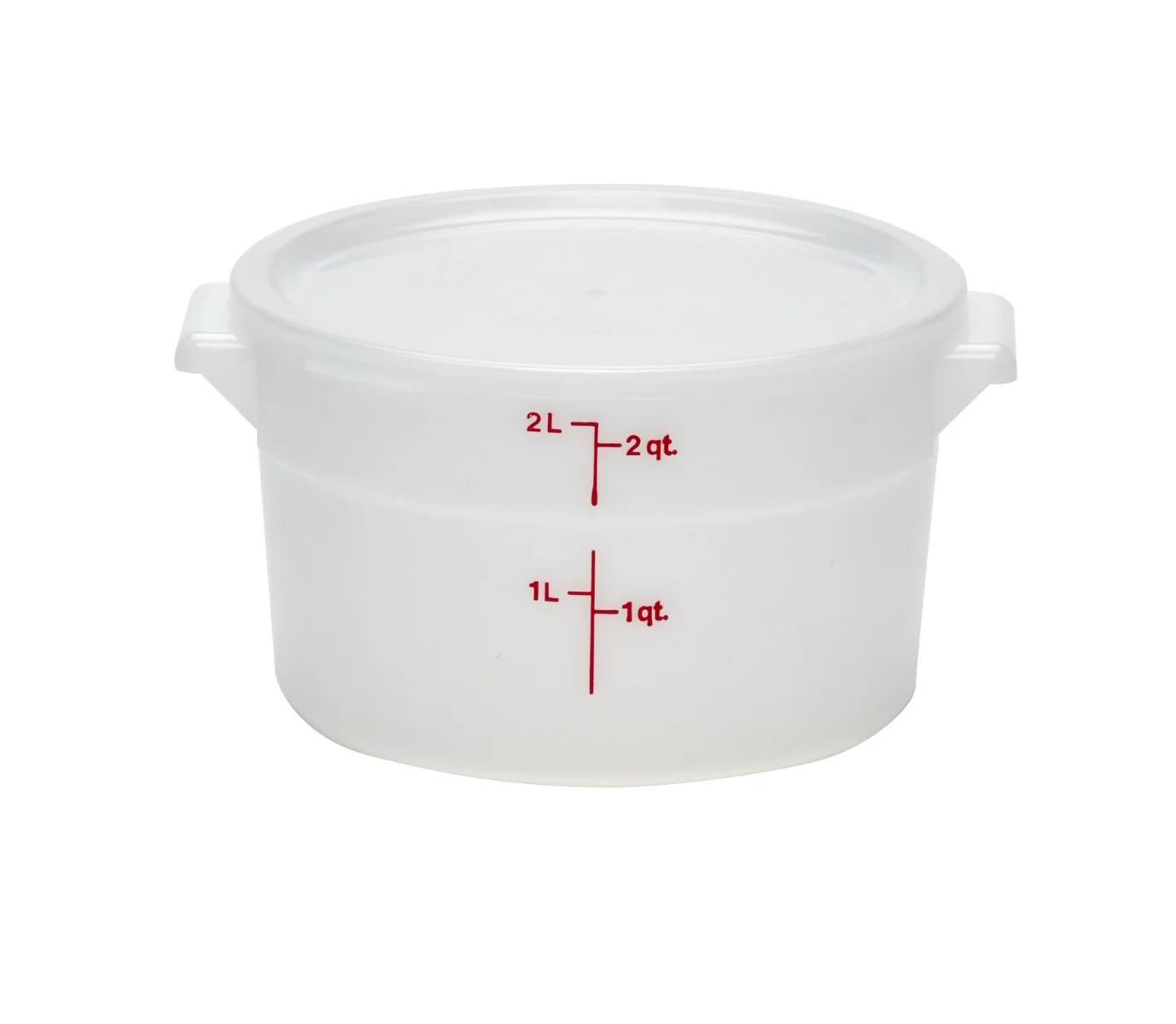 Cambro RFSC2148 Round Food Storage Container Cover - fits 2 & 4 qt. - Natural White - Image 3