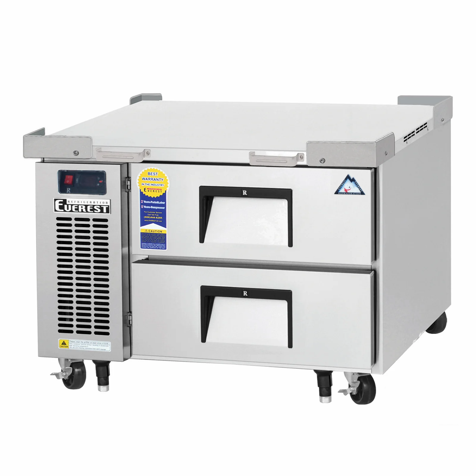 Everest Refrigeration ECB36D2 1-Section 2 Drawer Refrigerated Chef Base 36" - 115V - Image 2