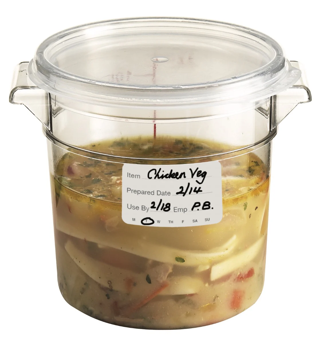 Cambro RFSCW1135 Food Storage Container, Round, Camwear 1 qt. - Image 3