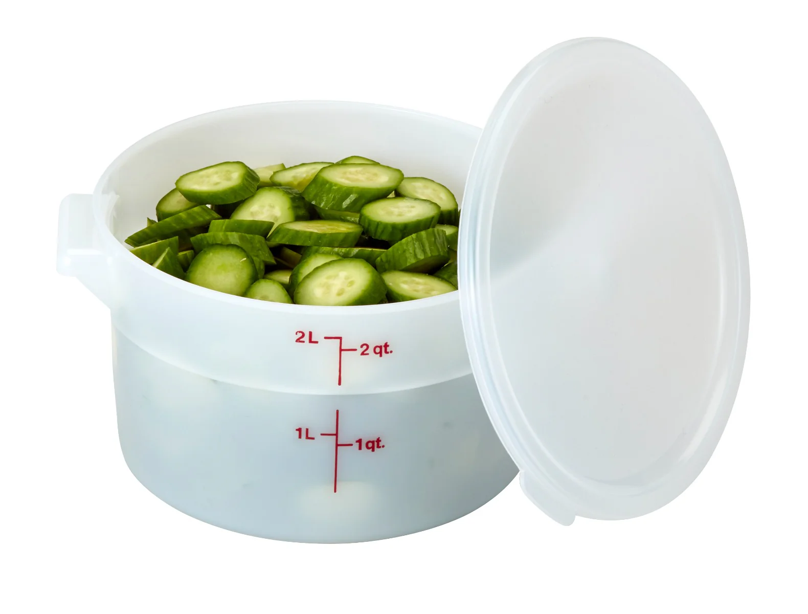 Cambro RFS2148 Food Storage Container, Round, Polyethylene 2 qt. - Image 4