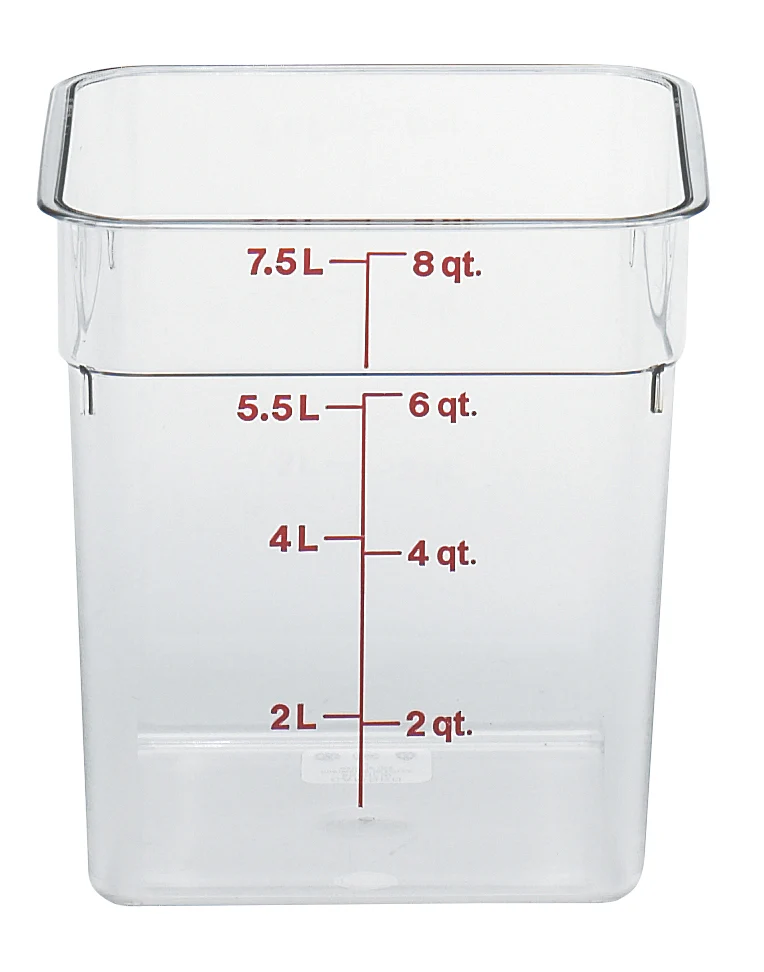Cambro 8SFSCW135 Food Storage Container, Square, Camwear 8 qt.