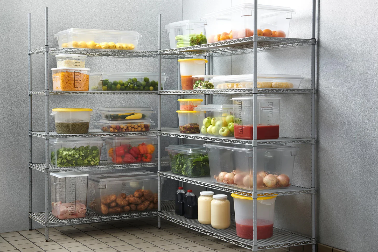 Rubbermaid FG330900CLR Polycarbonate Food / Tote Box 18" x 12" x 6"D - 3-1/2 Gal. - Clear - Image 6