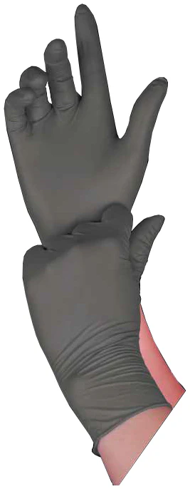 FoodHandler 103-212-BLK JobSelect Disposable 4 Mil Guage Powder-Free Black Nitrile Gloves - Small - Image 3