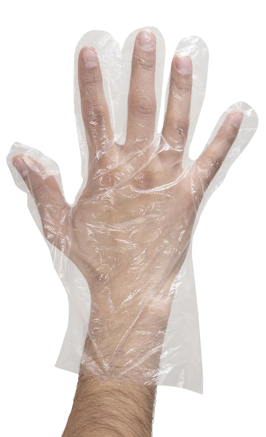 FoodHandler 104-GB6 JobSelect Disposable Powder-Free Clear Poly Gloves - Large - Image 4
