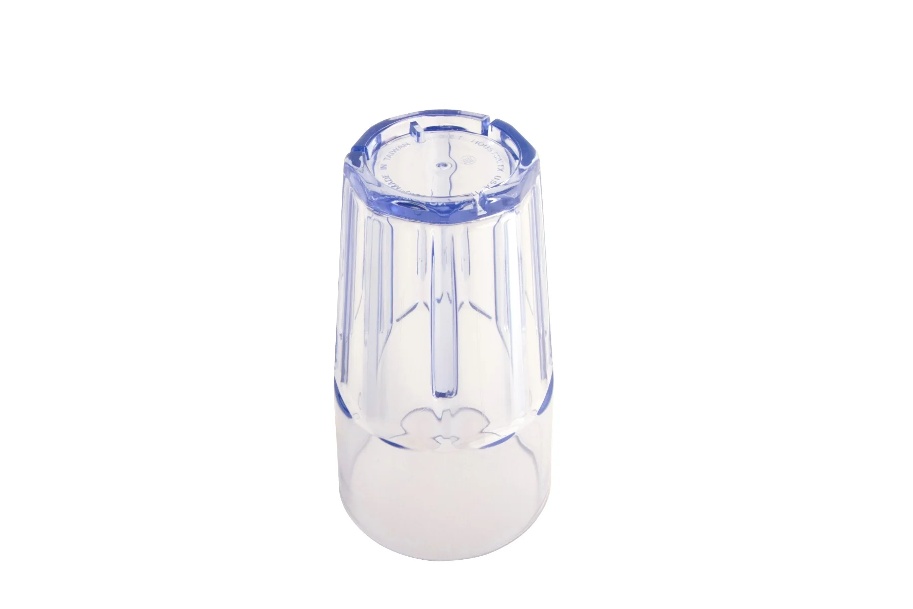 GET 9916-1-BL Bahama SAN Plastic Stackable Paneled Cooler Tumbler 16 oz. - Blue - 72/Case - Image 3