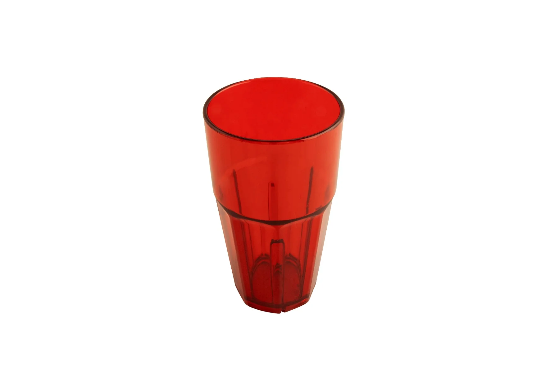 GET 9916-1-R Bahama SAN Plastic Stackable Paneled Cooler Tumbler 16 oz. - Red - 72/Case