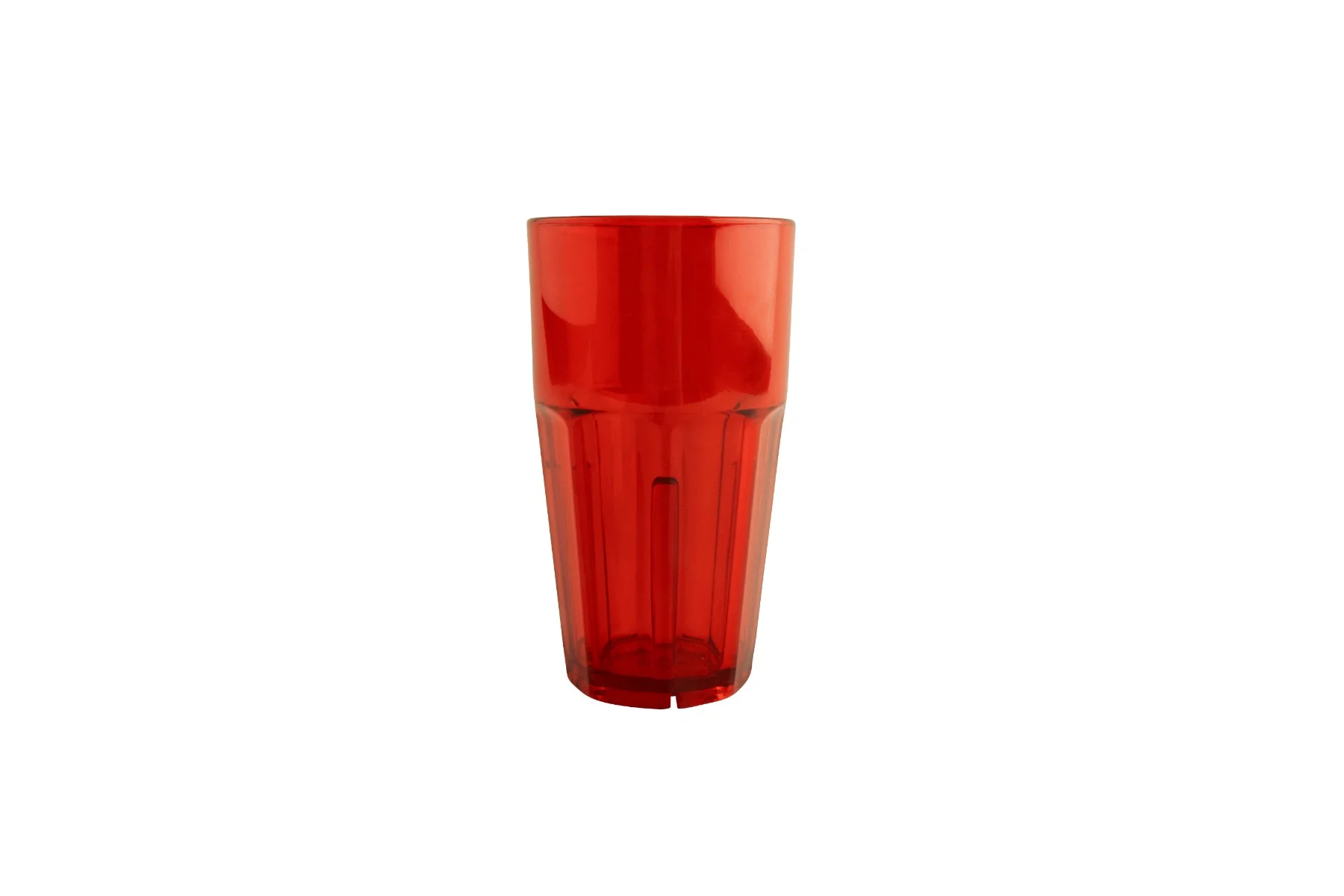 GET 9916-1-R Bahama SAN Plastic Stackable Paneled Cooler Tumbler 16 oz. - Red - 72/Case - Image 2