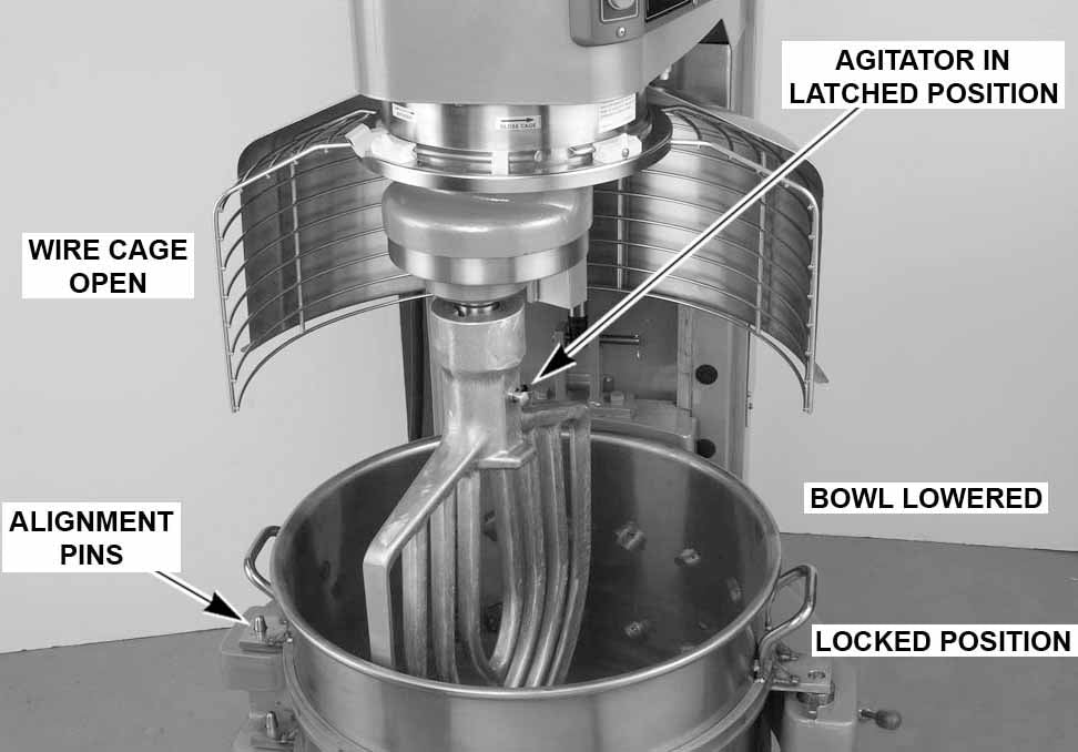 Hobart HL1400-1STD Legacy Planetary Floor Mixer with Accessories 140 Qt - 4 Fixed Speeds - 200-240v/50/60/3, 5 HP - Image 11