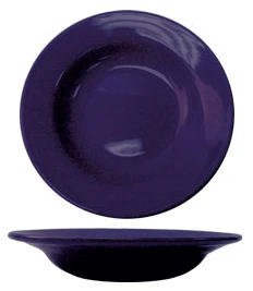 International Tableware CA-3-CB Cancun Cobalt Blue Rolled Edge Deep Rim China Soup Bowl 12 oz. - 24/Case - Image 2